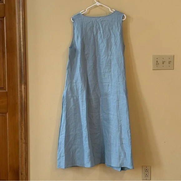 Lintico Giana Linen Swing Beach Tank Dress - Picture 4 of 5